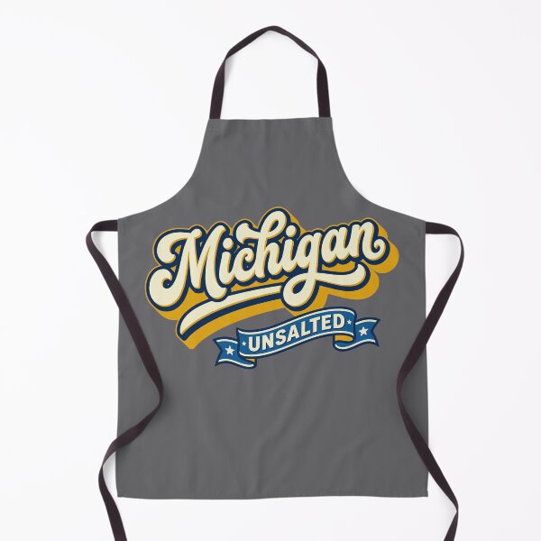 Item preview, Michigan Great Lakes Unsalted Retro Vintage Script Art designed and sold by Cozy-Old-Pub.