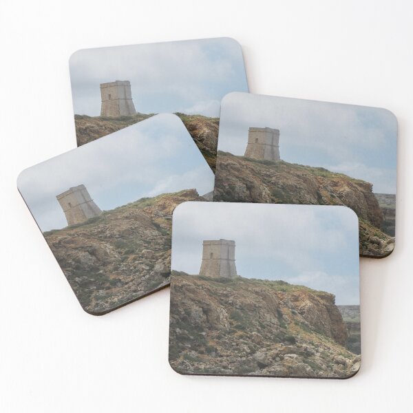 Item preview, Historic Coastal Watchtower on Rocky Cliff Overlooking Sea and Rugged Mediterranean Landscape designed and sold by Nmallia.