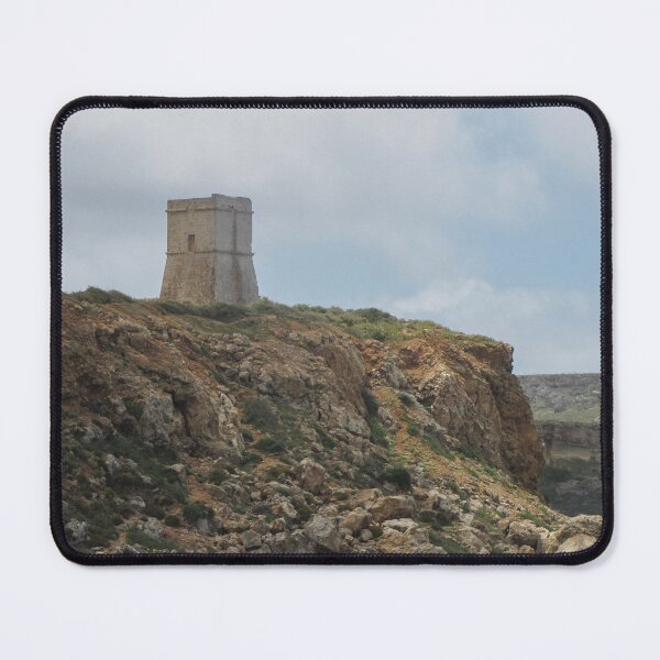 Item preview, Historic Coastal Watchtower on Rocky Cliff Overlooking Sea and Rugged Mediterranean Landscape designed and sold by Nmallia.