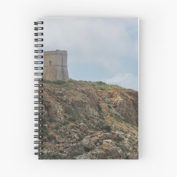 Item preview, Historic Coastal Watchtower on Rocky Cliff Overlooking Sea and Rugged Mediterranean Landscape designed and sold by Nmallia.