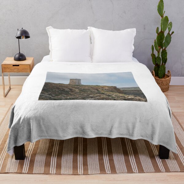 Item preview, Historic Coastal Watchtower on Rocky Cliff Overlooking Sea and Rugged Mediterranean Landscape designed and sold by Nmallia.