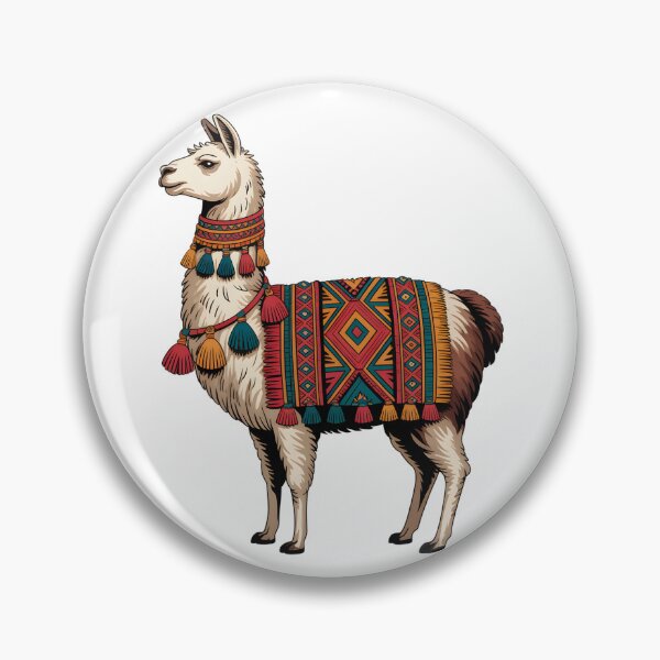 Item preview, Colorful Peruvian Llama – Traditional Andean Folk Art Design designed and sold by ArcticFoxStudio.
