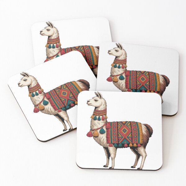 Item preview, Colorful Peruvian Llama – Traditional Andean Folk Art Design designed and sold by ArcticFoxStudio.