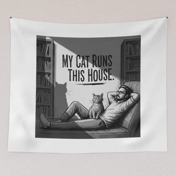Item preview, My Cat Runs This House designed and sold by PetJoyPrintsCO.