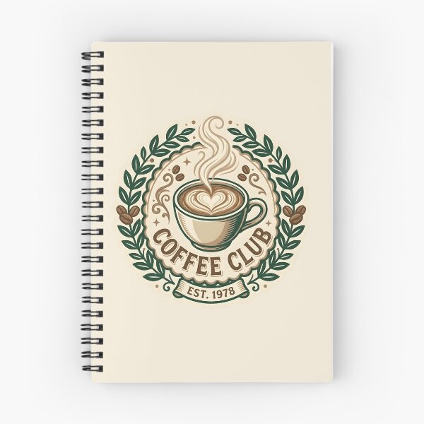 Item preview, Coffee Club - Vintage Cafe Badge Latte Art Design designed and sold by WowDezign.