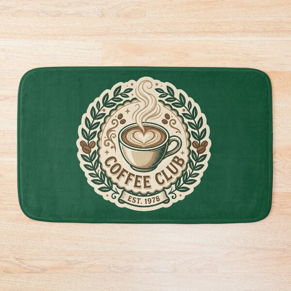 Item preview, Coffee Club - Vintage Cafe Badge Latte Art Design designed and sold by WowDezign.