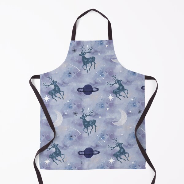 Item preview, Mystical Celestial Stags in Watercolor Galaxy designed and sold by Seamlessly Buffalo.