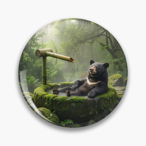 Item preview, Sun Bear Takes Shishi Odoshi Bath designed and sold by Tridentulus.
