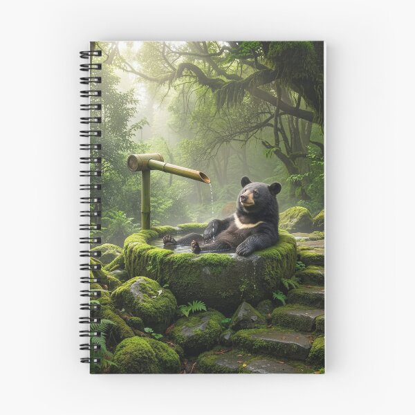 Item preview, Sun Bear Takes Shishi Odoshi Bath designed and sold by Tridentulus.
