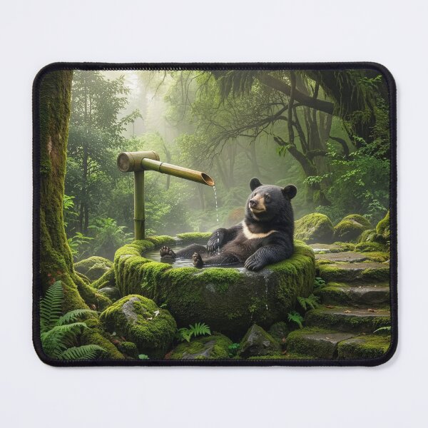 Item preview, Sun Bear Takes Shishi Odoshi Bath designed and sold by Tridentulus.