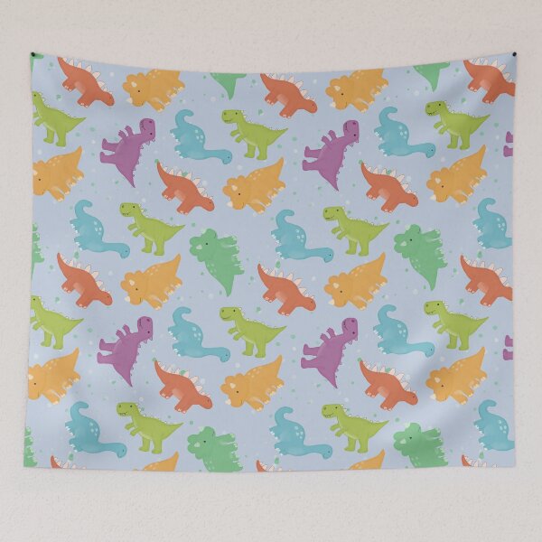 Item preview, Cute Colorful Hand Drawn Dinosaur Pattern designed and sold by Seamlessly Buffalo.