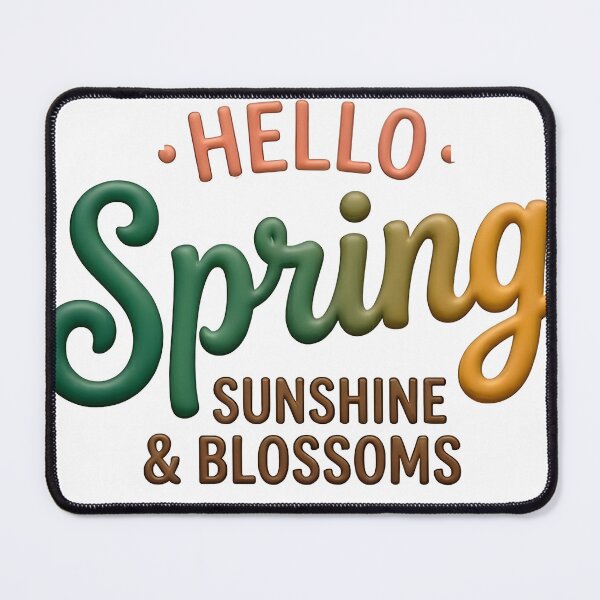 Item preview, Hello Spring: Sunshine & Blossoms 3D Typography designed and sold by JIKUMI STUDIO.