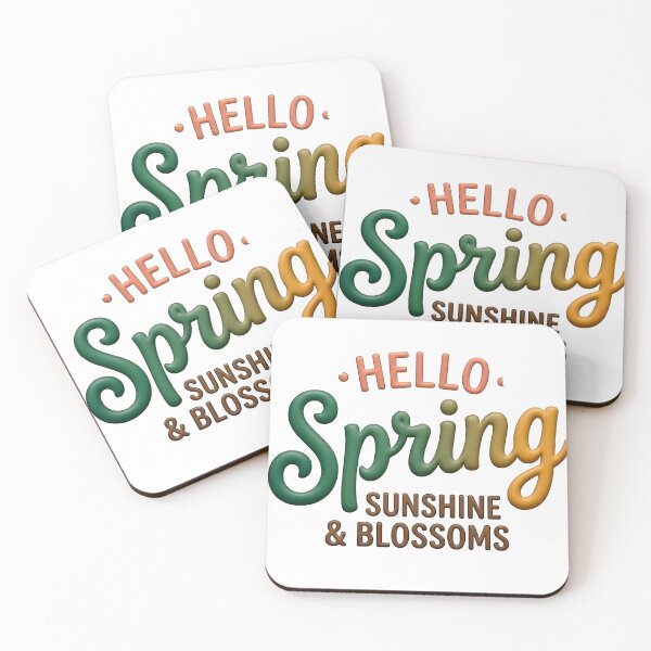 Item preview, Hello Spring: Sunshine & Blossoms 3D Typography designed and sold by JIKUMI STUDIO.