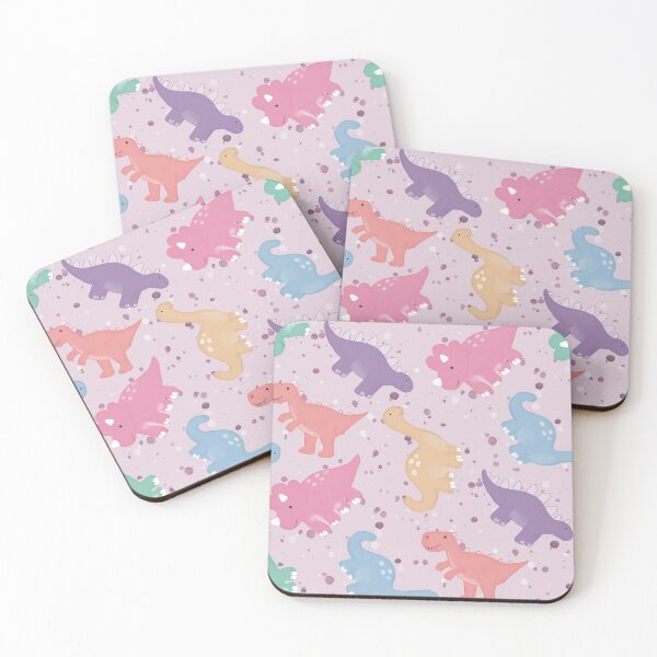 Item preview, Pastel Pink Kawaii Dinosaur Nursery Pattern designed and sold by Seamlessly Buffalo.