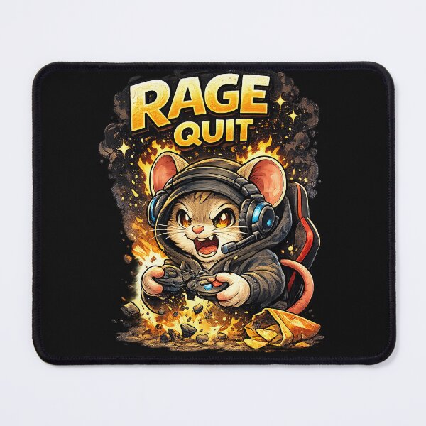 Item preview, Gaming Mouse – Tiny gamer. Rage quit. designed and sold by Natart1004.
