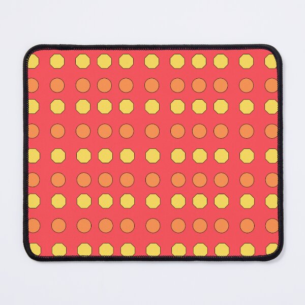 Item preview, Yellow Octagons and Orange Circles on Red background pattern designed and sold by fev-rocks.