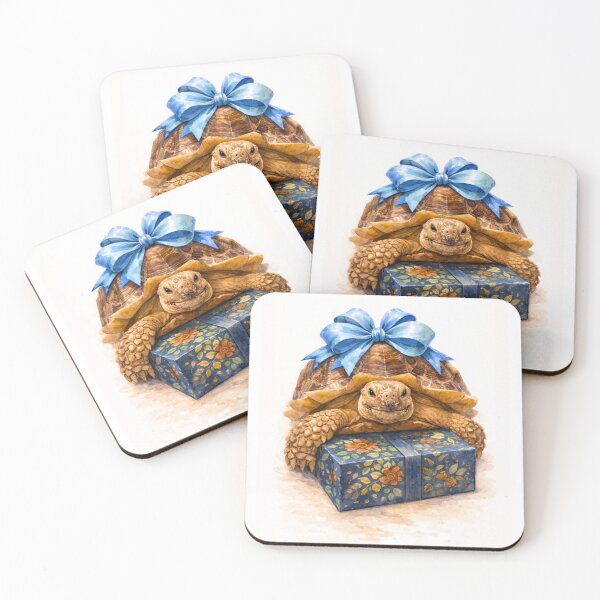 Item preview, Happy Birthday Blue Watercolor Sulcata tortoise present designed and sold by Sulcata Studio.