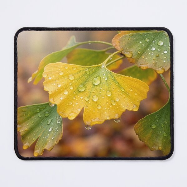 Item preview, Ginkgo Leaves in the Rain designed and sold by Tridentulus.