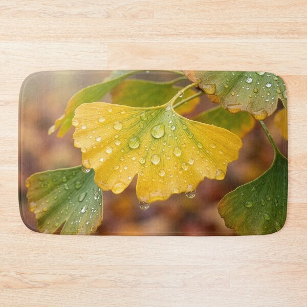 Item preview, Ginkgo Leaves in the Rain designed and sold by Tridentulus.