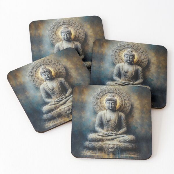 Item preview, Golden Buddha Meditation Zen Artwork designed and sold by AnalajiaDesigns.