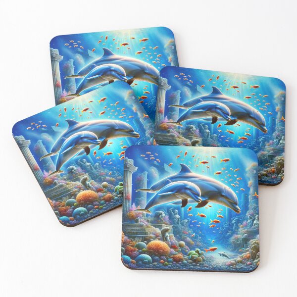 Item preview, Dolphins of the Lost Ocean Temple designed and sold by NancyzKreations.