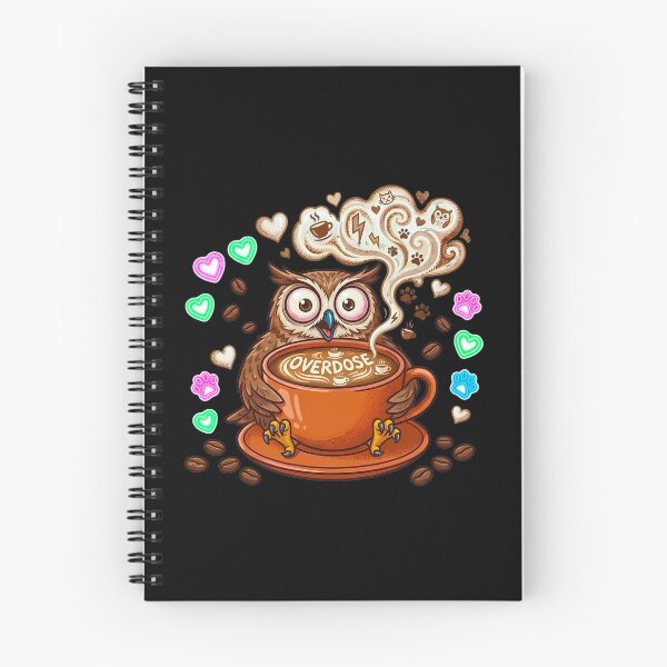 Item preview, Coffee Overdose - Funny Wide-Eyed Owl & Caffeine Rush Art designed and sold by AbulailArt.