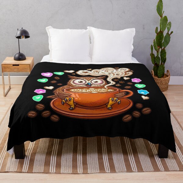 Item preview, Coffee Overdose - Funny Wide-Eyed Owl & Caffeine Rush Art designed and sold by AbulailArt.