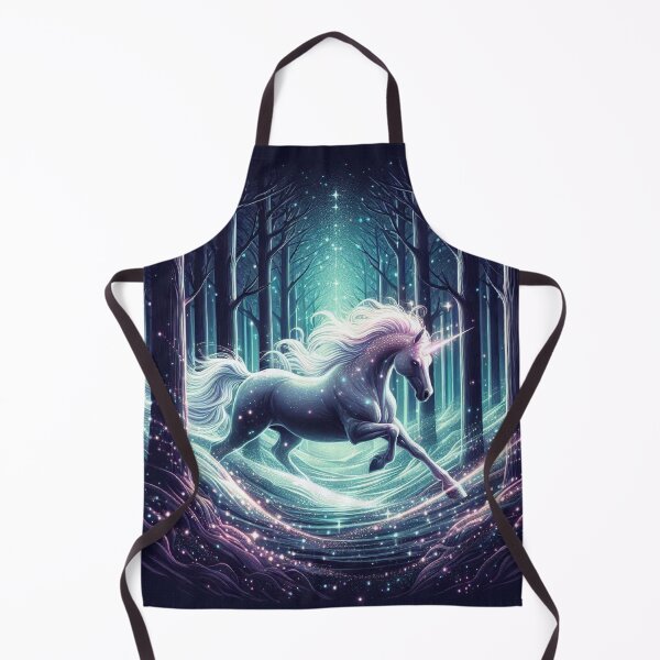 Item preview, Glowing Unicorn Running Through Mystical Forest – Fantasy T-Shirt Design designed and sold by Mitaudesign.