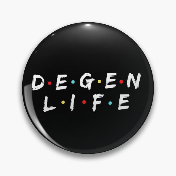 Item preview, Degen Life Parody Logo Shirt | Funny Crypto Trader Meme designed and sold by brookelynette.