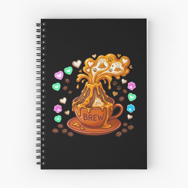 Item preview, Volcano Brew - Explosive Coffee Eruption & Neon Heart Art designed and sold by AbulailArt.