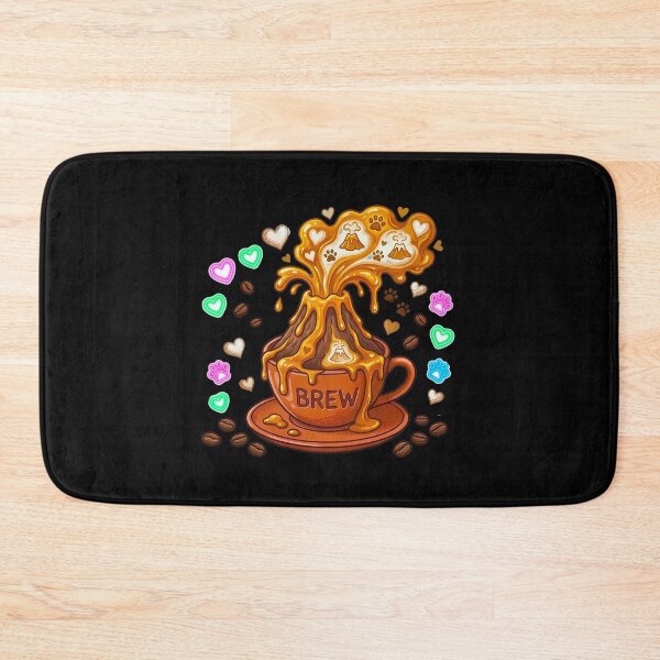 Item preview, Volcano Brew - Explosive Coffee Eruption & Neon Heart Art designed and sold by AbulailArt.