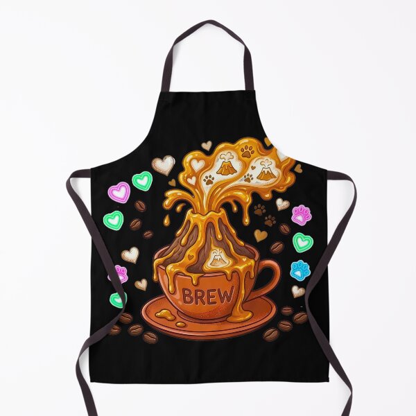 Item preview, Volcano Brew - Explosive Coffee Eruption & Neon Heart Art designed and sold by AbulailArt.