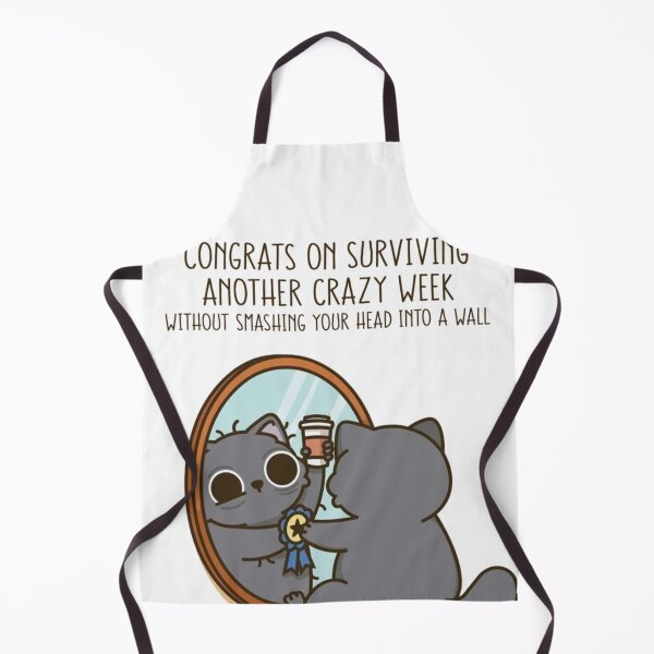 Item preview, Funny Black Cat Mirror Meme Congrats On Surviving Another Crazy Week designed and sold by ahabboud.