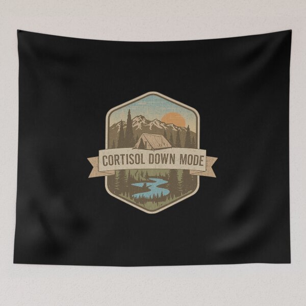 Item preview, Cortisol Down Mode Nature Badge designed and sold by LunaMagicStudio.