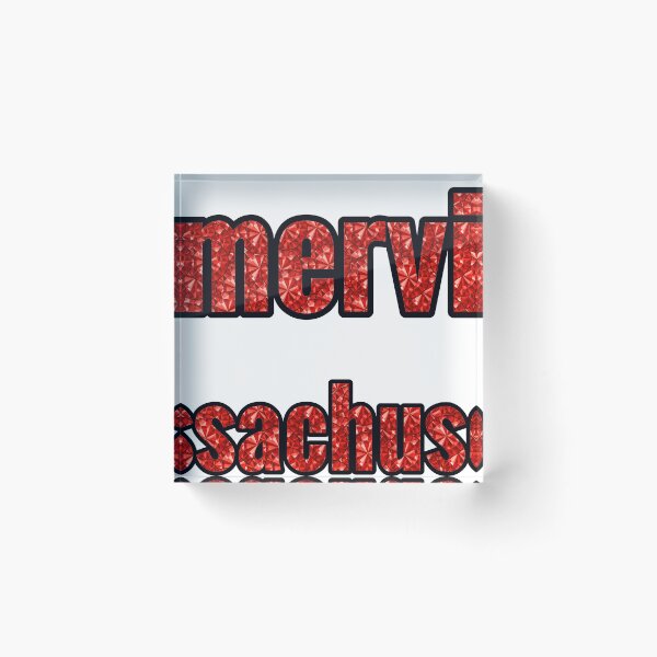 Item preview, Somerville Massachusetts City Name With Red Rhinestone designed and sold by TheIconSmith.