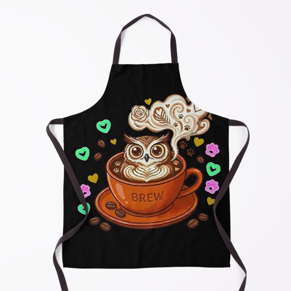 Item preview, Cosmic Owl Brew - Cute Owl in Steaming Coffee Cup Art designed and sold by AbulailArt.