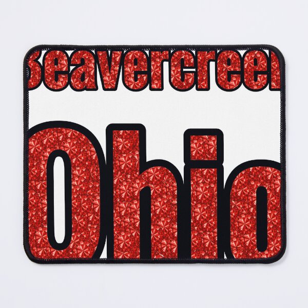 Item preview, Beavercreek Ohio City Name With Red Rhinestone designed and sold by TheIconSmith.