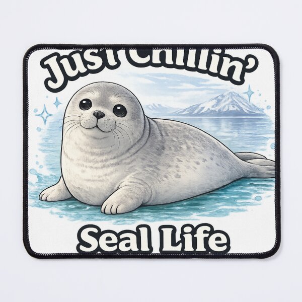 Item preview, Just Chilling – Cute Baikal Seal Illustration designed and sold by shellymope.