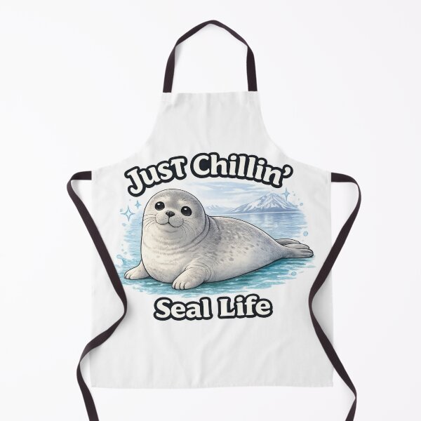 Item preview, Just Chilling – Cute Baikal Seal Illustration designed and sold by shellymope.