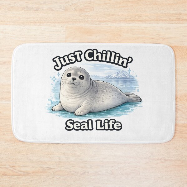 Item preview, Just Chilling – Cute Baikal Seal Illustration designed and sold by shellymope.