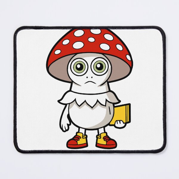 Item preview, Cute Mushroom Student Holding Book Cartoon Vector Illustration designed and sold by FungiKaboul.