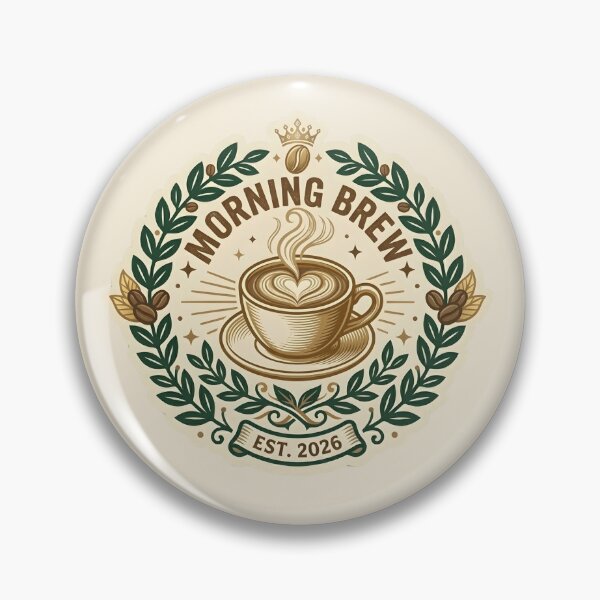 Item preview, MORNING BREW - Luxury Vintage Coffee Emblem Design designed and sold by WowDezign.