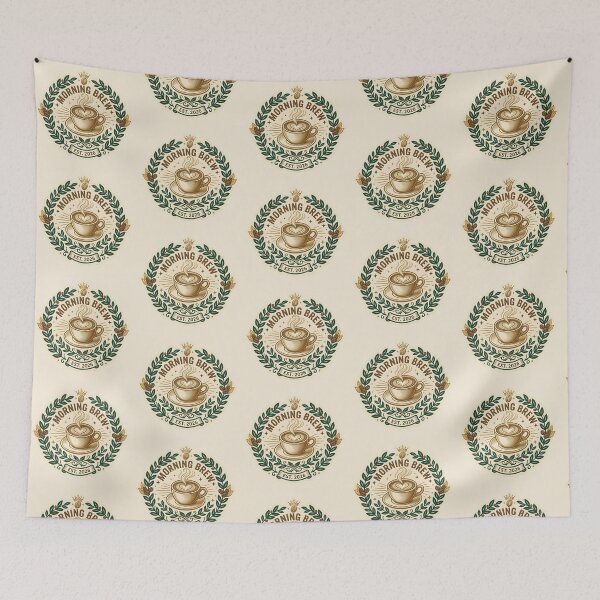 Item preview, MORNING BREW - Luxury Vintage Coffee Emblem Design designed and sold by WowDezign.