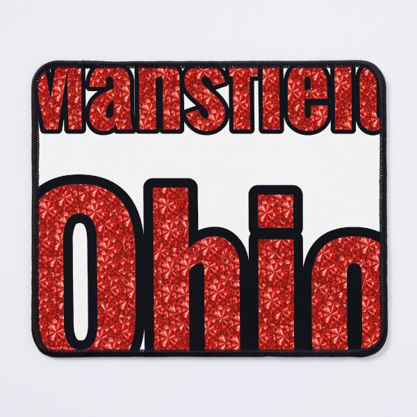 Item preview, Mansfield Ohio City Name With Red Rhinestone designed and sold by TheIconSmith.