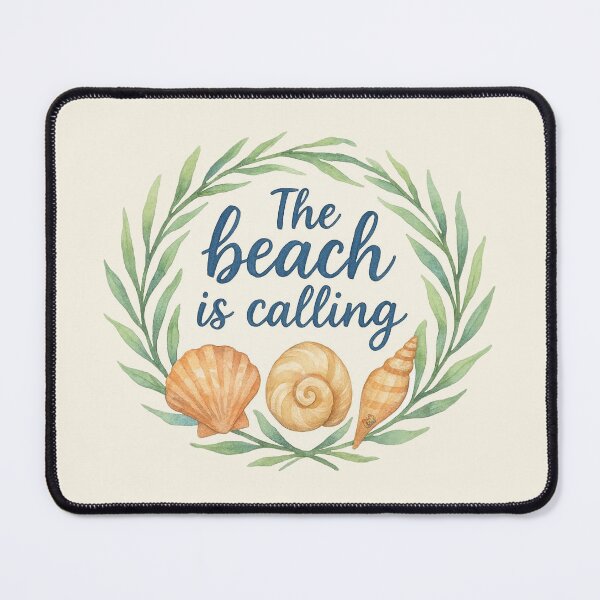 Item preview, The Beach Is Calling Watercolor Wreath designed and sold by CAutumnTrapp.