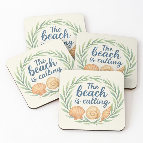Item preview, The Beach Is Calling Watercolor Wreath designed and sold by CAutumnTrapp.