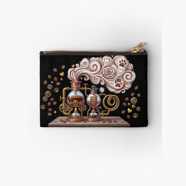 Item preview, Steampunk Coffee Alchemy - Vintage Industrial Brew Machine Art designed and sold by AbulailArt.