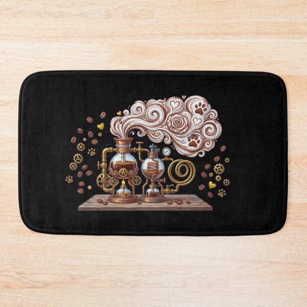 Item preview, Steampunk Coffee Alchemy - Vintage Industrial Brew Machine Art designed and sold by AbulailArt.