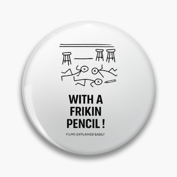 Item preview, With a Frikin Pencil – Films Explained Badly Minimalist Movie Shirt designed and sold by MAF_Merch.