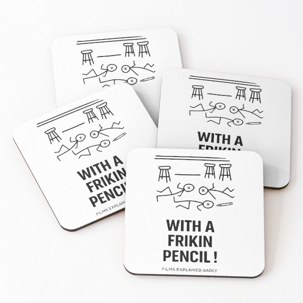 Item preview, With a Frikin Pencil – Films Explained Badly Minimalist Movie Shirt designed and sold by MAF_Merch.